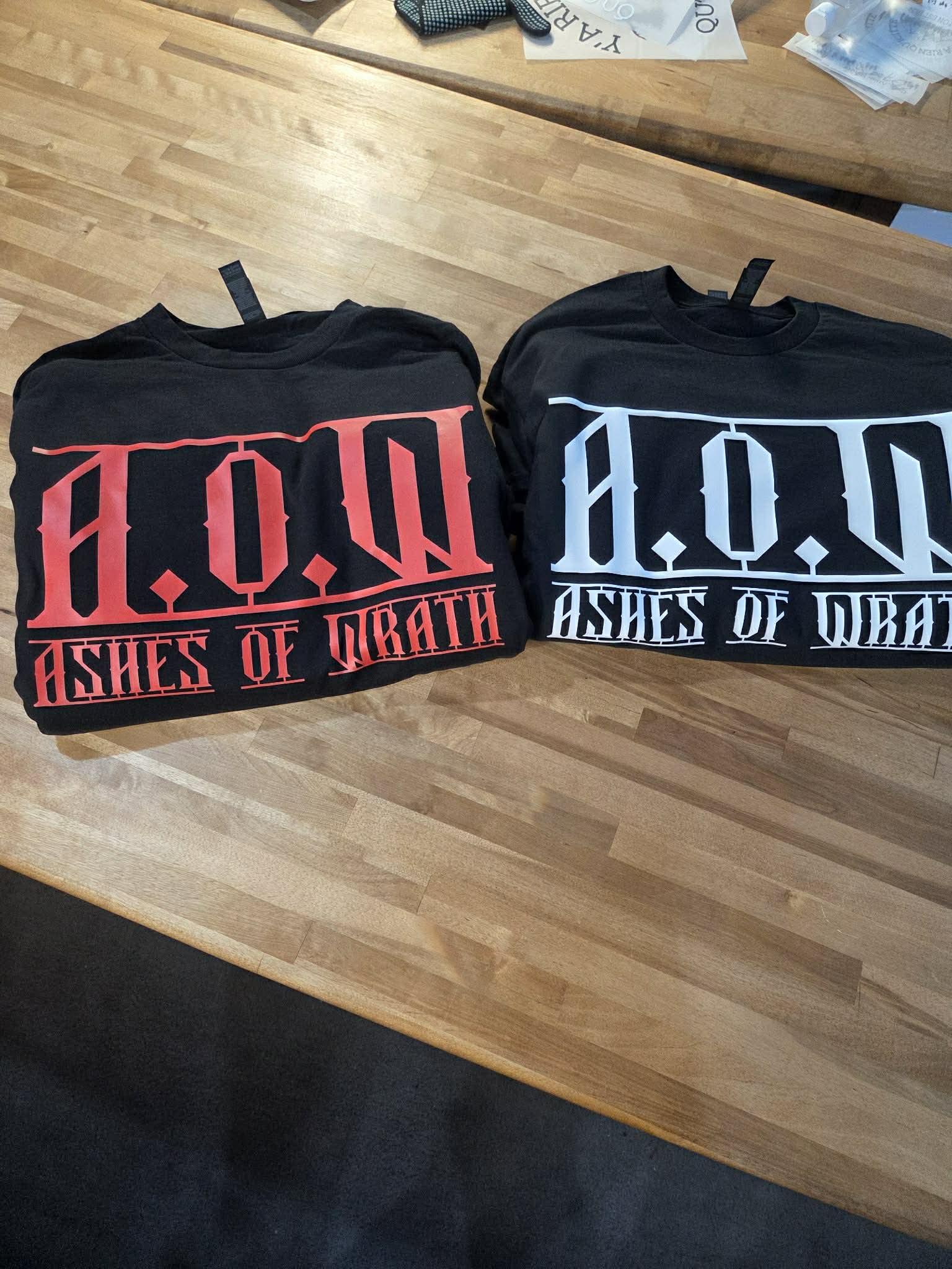 Ashes of Wrath t-shirts